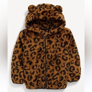 Old Navy Cheetah Print Sherpa Fleece Jacket
